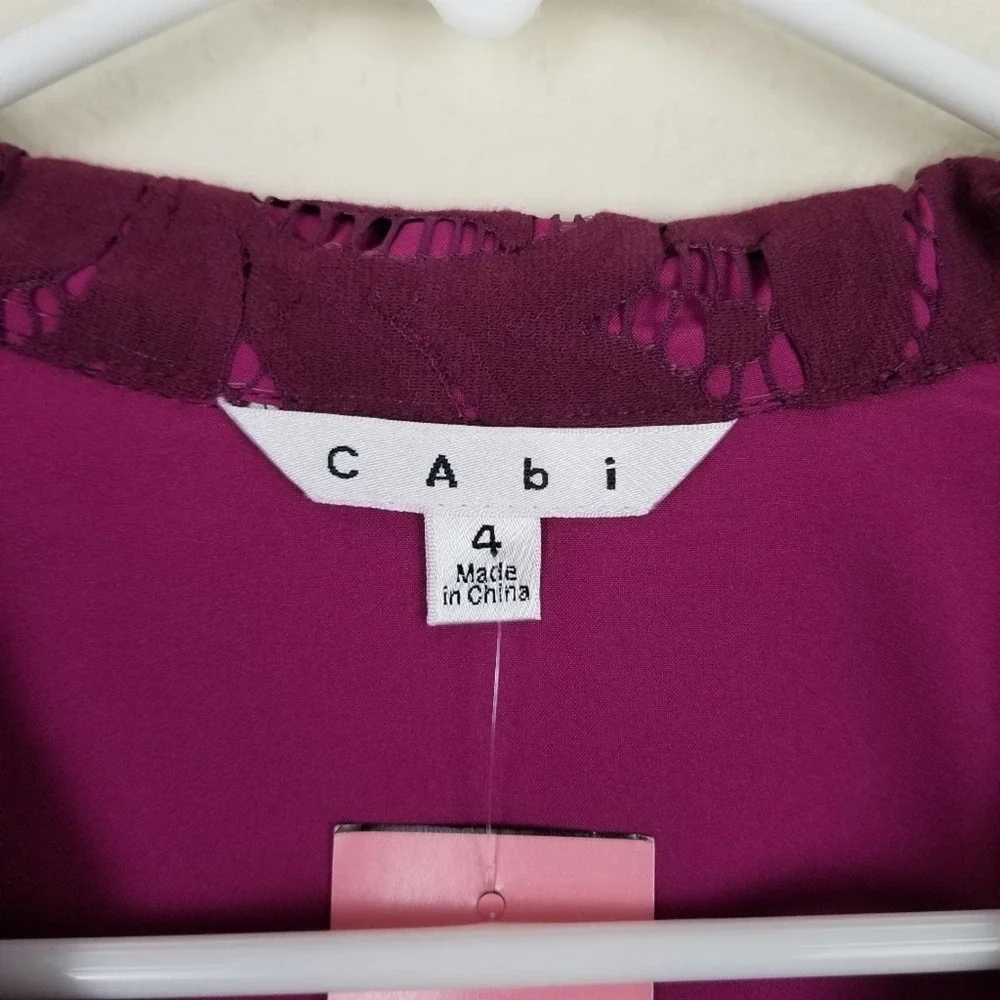🌵Cabi| plumberry lace frolic jacket size 4 - Picture 6 of 8